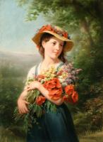 Zuber-Buhler, Fritz - Jeune Fille au Bouquet de Fleurs des Champs